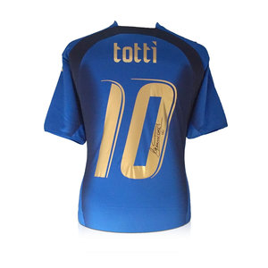 Francesco Totti signed Italy shirt 2006 World Cup