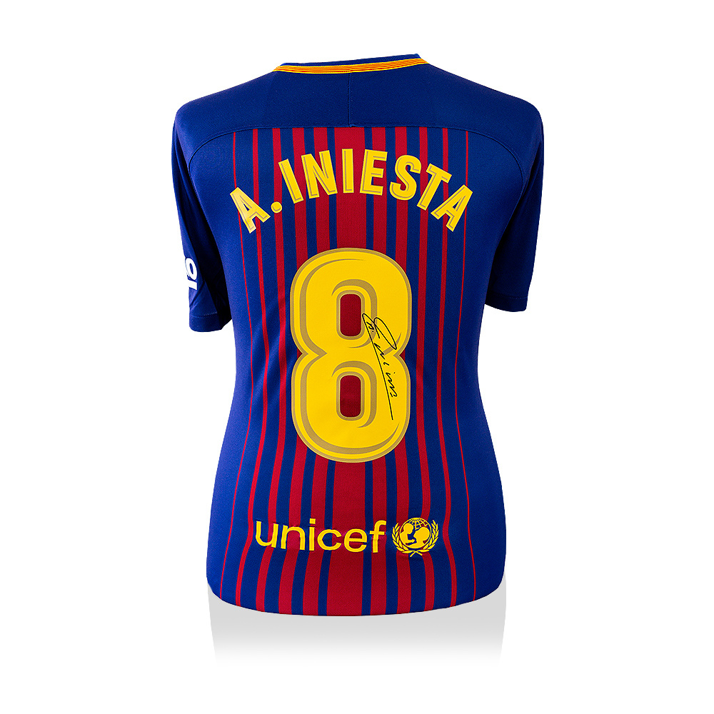 Andres Iniesta signed Barcelona shirt 