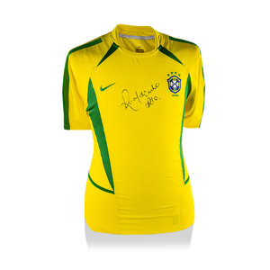 Ronaldinho signed Brazil 2002 shirt