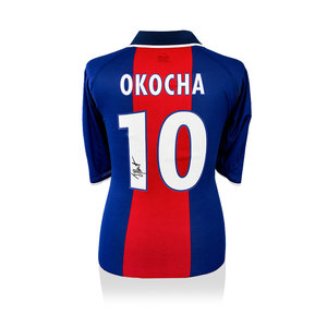 Jay-Jay Okocha maglia firmata Paris Saint-Germain 2000-01