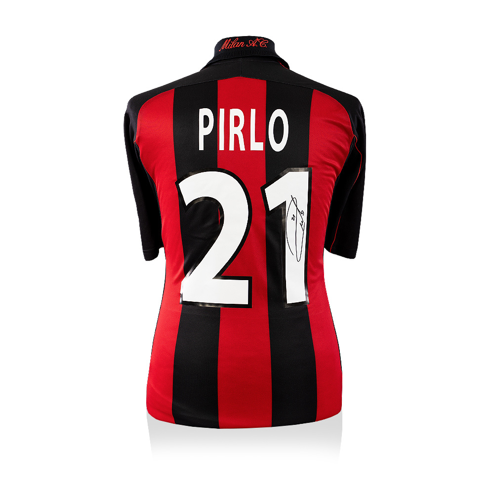 Andrea Pirlo Signed Ac Milan Shirt 2000 02 Goat Authentic