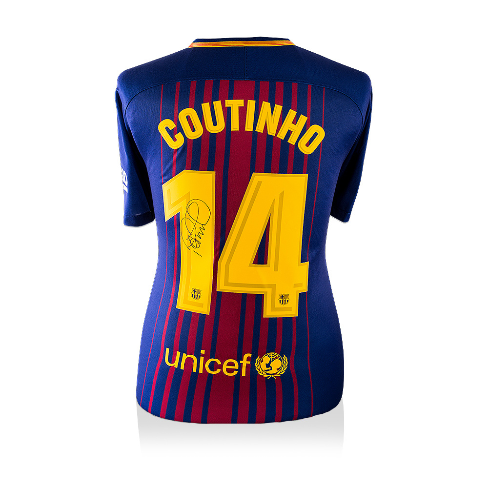 Philippe Coutinho Signed Barcelona Shirt 17 18 Goat Authentic