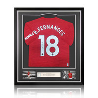 Bruno Fernandes maglia firmata Manchester United 2020-21 - incorniciata