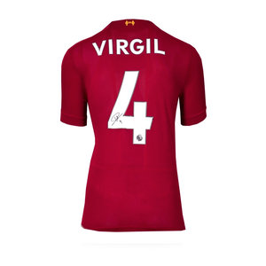 Virgil van Dijk signed Liverpool shirt 2019-20