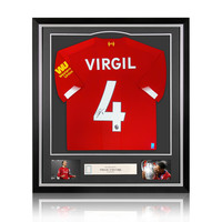 Virgil van Dijk maglia firmata Liverpool 2019-20 - incorniciata