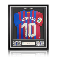 Ansu Fati signed FC Barcelona shirt 2021-22 - framed