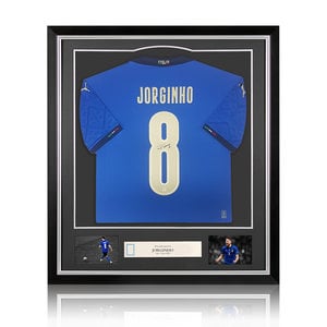 Jorginho signed italy shirt 2020-21 - framed