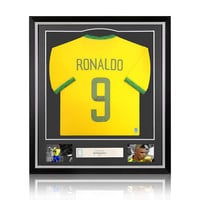 Ronaldo signed Brazil shirt 2020-21 - framed