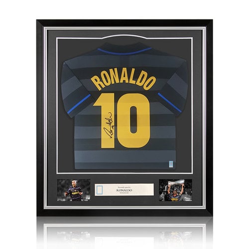 Ronaldo signed Internazionale shirt 1998 - framed