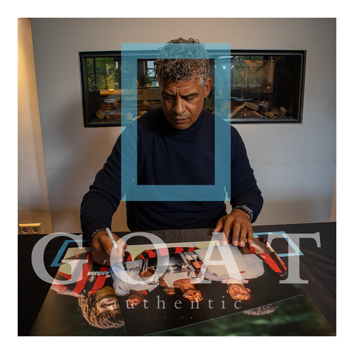 Rijkaard, Van Basten, Gullit foto firmata AC Milan EC I - incorniciata