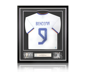 Framed Autographed/signed Karim Benzema 33x42 Real Madrid -   Hong Kong