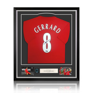 Steven Gerrard maglia firmata Liverpool 2005 - incorniciata