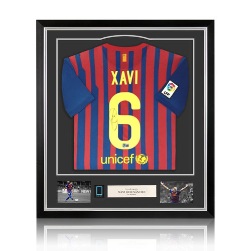 Xavi maglia autografata Barcellona 2011-12 - incorniciata