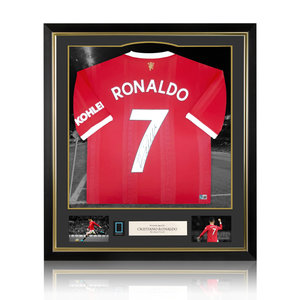 MATCH ISSUE Cristiano Ronaldo signed Manchester United shirt 2021-22 - framed