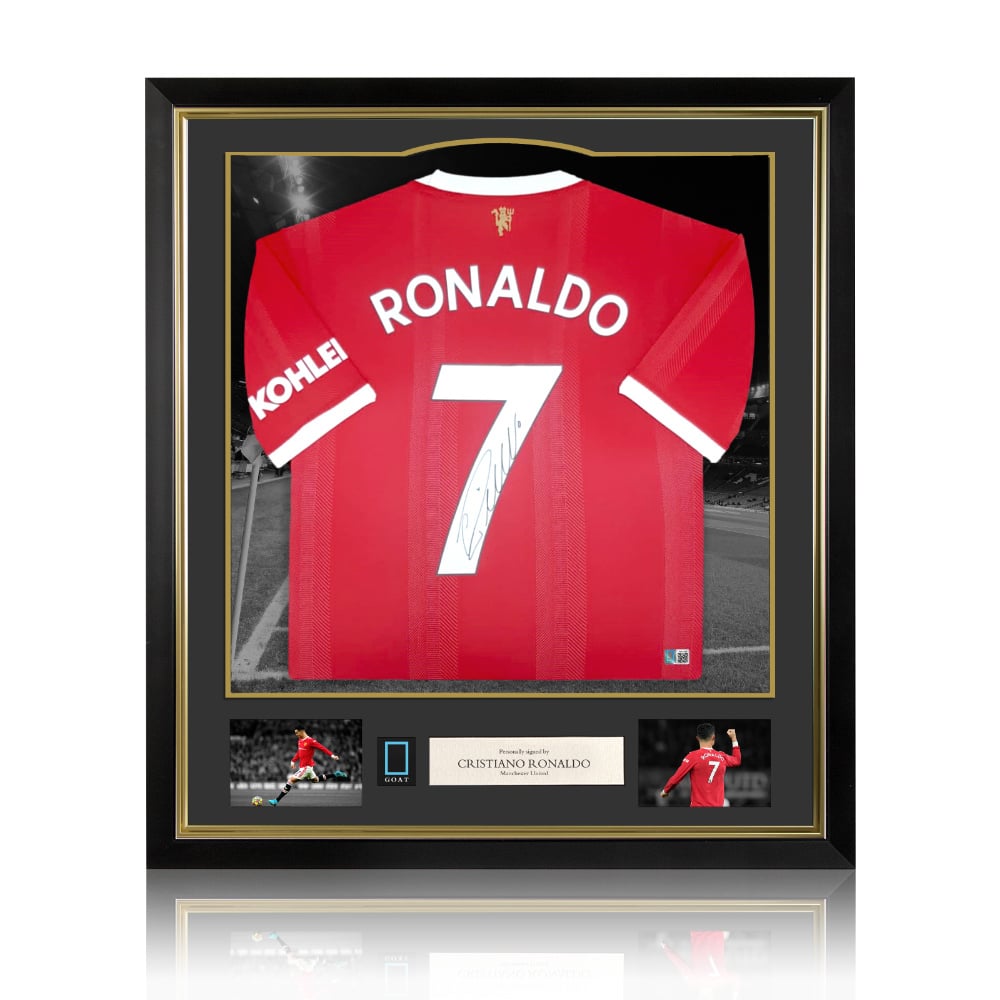Cristiano Ronaldo signed Manchester United shirt 2021-22 - framed - GOAT  authentic
