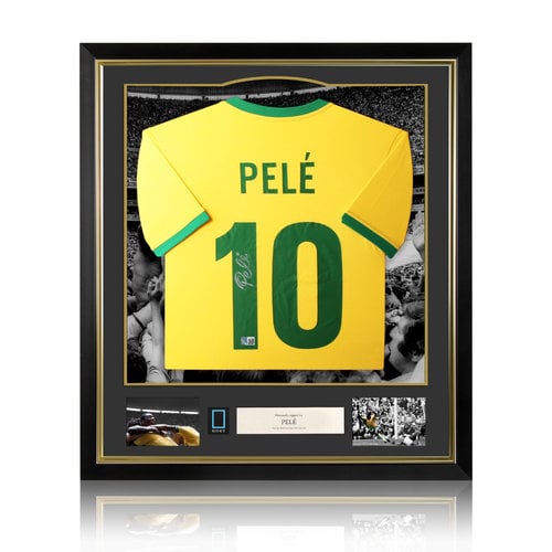 Pelé maglia autografata Brasile Coppa del Mondo 1970 - incorniciata