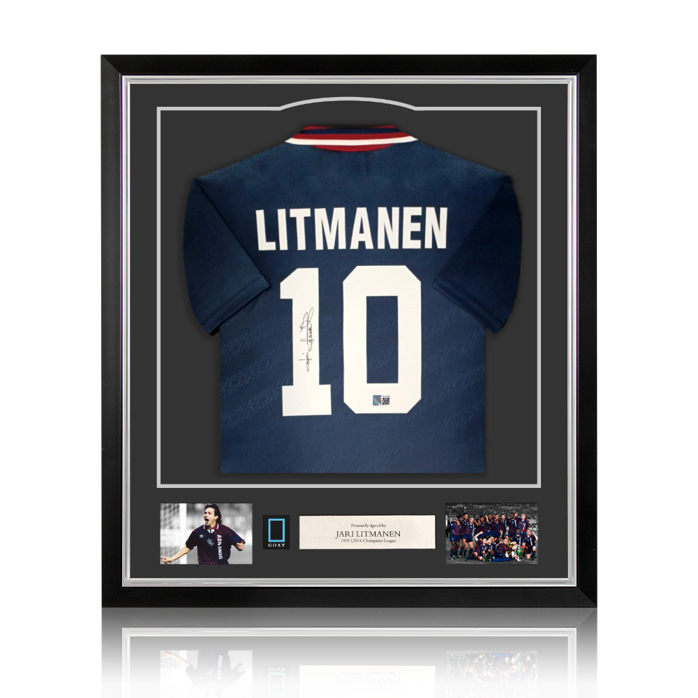 welzijn Worstelen Alsjeblieft kijk Jari Litmanen signed Ajax shirt 1994-95 - framed - GOAT authentic