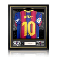 MATCH ISSUE Messi signed FC Barcelona shirt 2020-21 - framed