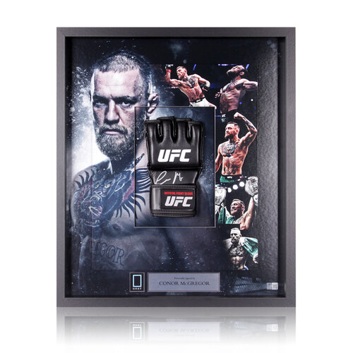 Conor McGregor guantone UFC da boxe firmato - incorniciata Conor McGregor guantone UFC da boxe firmato - incorniciata