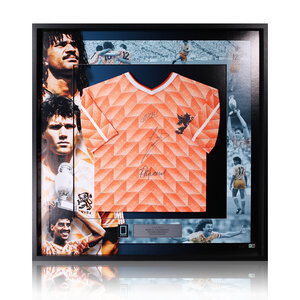 Van Basten, Rijkaard and Gullit signed Netherlands shirt 1988 ~ limited edition /25 ~