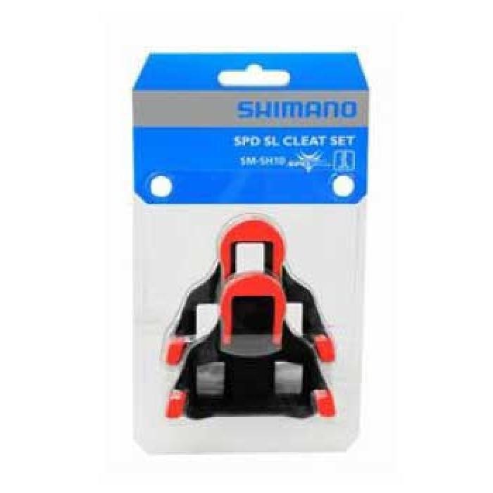 red shimano cleats