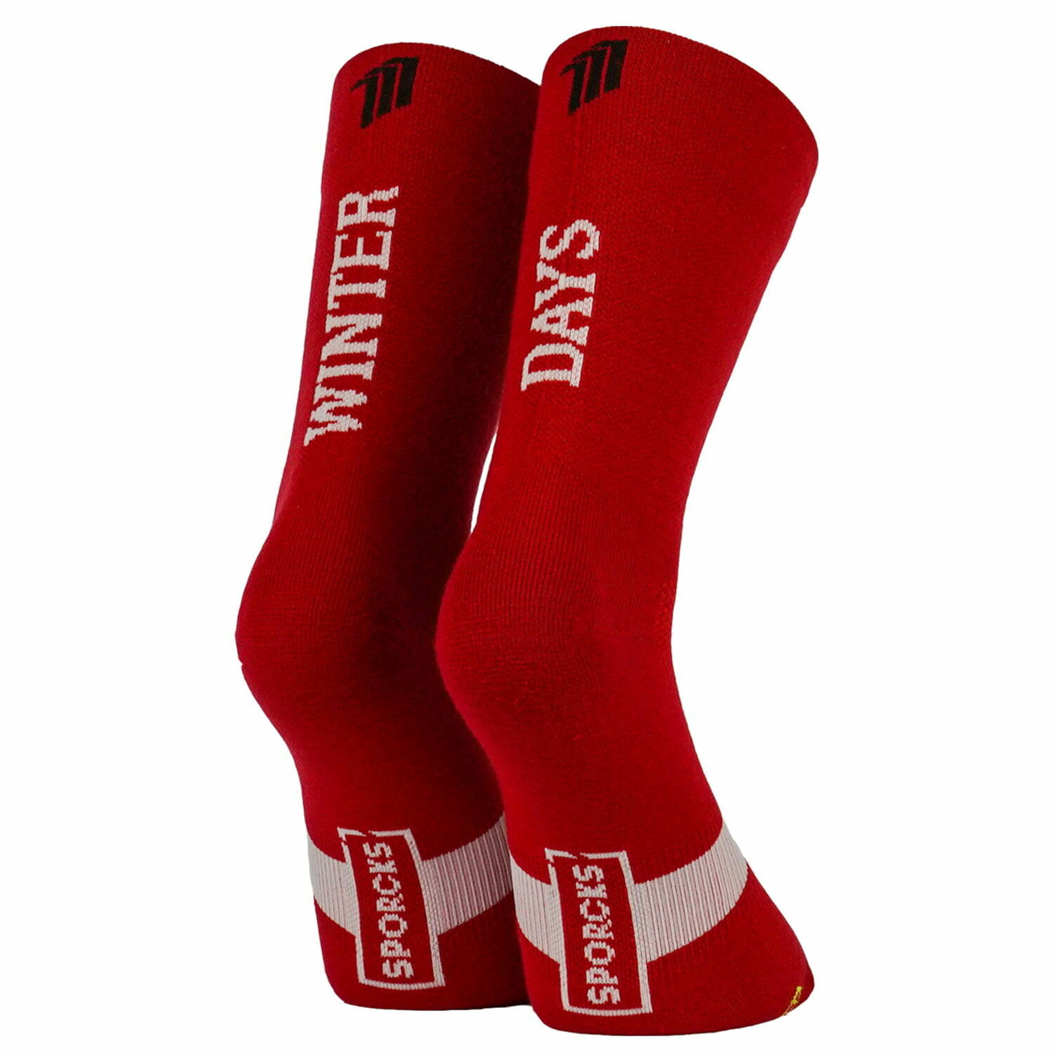 red cycling socks