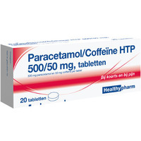 Healthypharm Paracetamol Met Coffeine 500/ 50 Mg - 20 Tabletten