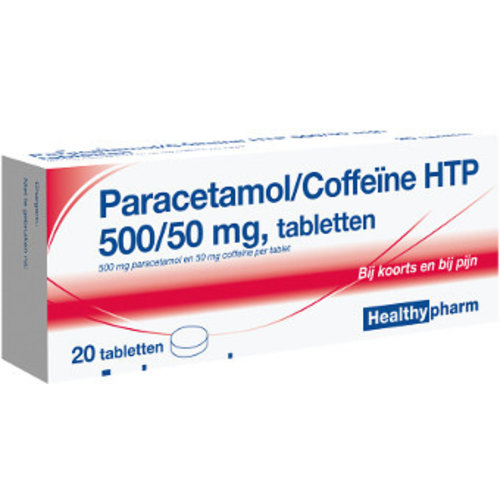 Healthypharm Healthypharm Paracetamol Met Coffeine 500/ 50 Mg - 20 Tabletten
