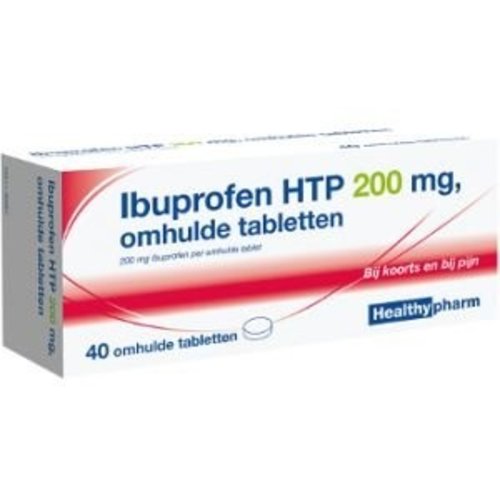 Healthypharm Ibuprofen 200 Mg Suikervrij - 40 Tabletten