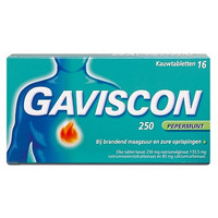 Gaviscon Pepermunt Kauwtabletten 250 Mg - 16 Tabletten