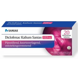 Sanias Sanias Diclofenac Kalim 12.5 Mg - 20 Tabletten Sanias Sanias Diclofenac Kalim 12.5 Mg - 20 Tabletten