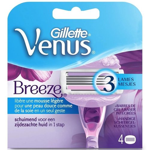 Gillette Gillette Woman Venus Breeze Mesjes - 4 Stuks Gillette Gillette Woman Venus Breeze Mesjes - 4 Stuks