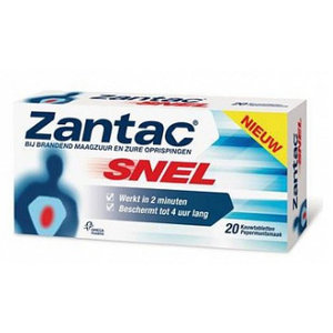 Zantac Zantac Snel - 20 Kauwtabletten Zantac Zantac Snel - 20 Kauwtabletten