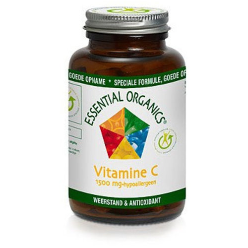 Essencial organics Essentail Organics Vitamine C 1500mg Hypoallergeen- 75 Tabletten Essencial organics Essentail Organics Vitamine C 1500mg Hypoallergeen- 75 Tabletten