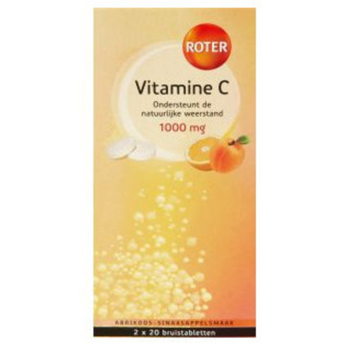 Roter Roter Vit C Bruis Duo Abricoos- Sinas - 2x20 Tabletten Roter Roter Vit C Bruis Duo Abricoos- Sinas - 2x20 Tabletten
