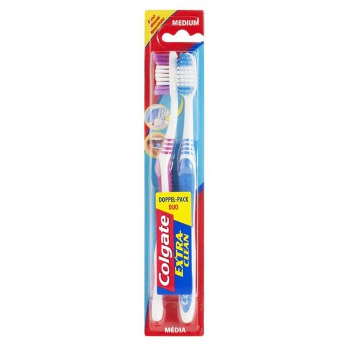 Colgate Colgate Tandenborstel Extra Clean Duo - 2 Stuks Colgate Colgate Tandenborstel Extra Clean Duo - 2 Stuks