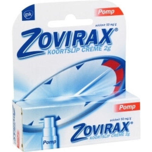 Zovirax Zovirax Creme Koortslip Pomp - 2 Gram Zovirax Zovirax Creme Koortslip Pomp - 2 Gram