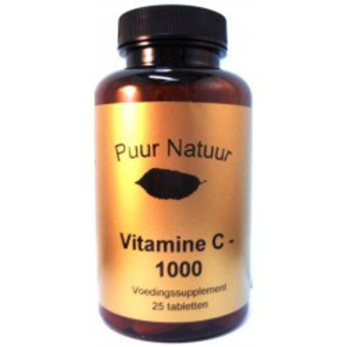 Puur Natuur Puur Natuur Vitamine C 1000mg - 25 Tabletten Puur Natuur Puur Natuur Vitamine C 1000mg - 25 Tabletten