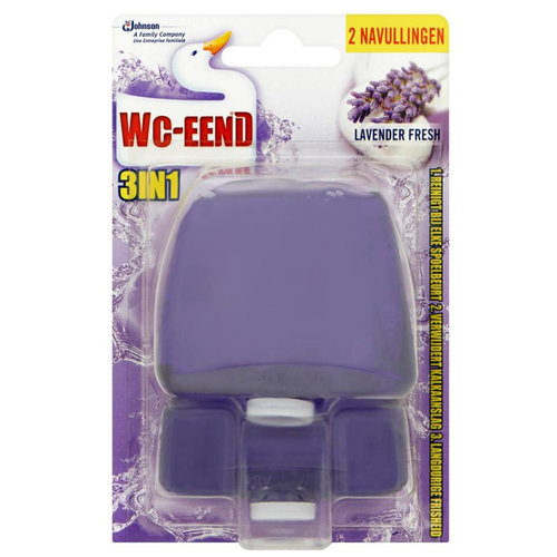 Wc Wc Eend Toiletblok 2 Navulling Lavendel 2x55ml