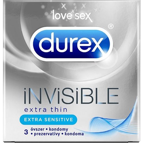 Durex Durex Invisible - 3 Stuks Durex Durex Invisible - 3 Stuks