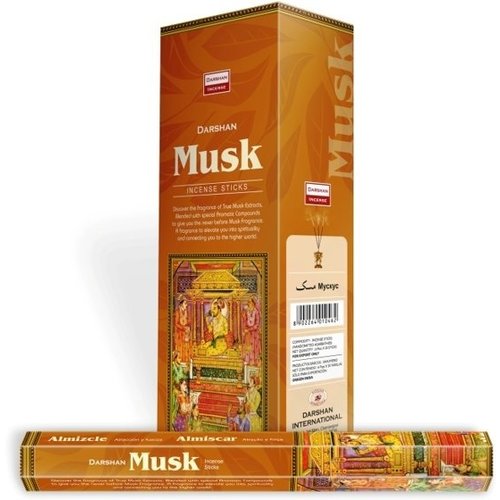Wierook Wierook Darshan Musk 20 stokjes Wierook Wierook Darshan Musk 20 stokjes