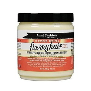 Aunt Jackie's Aunt Jackie's Curls & Coils Flaxseed Recipes Fix My Hair Intensive Repair Conditioning Masque 426 Gram