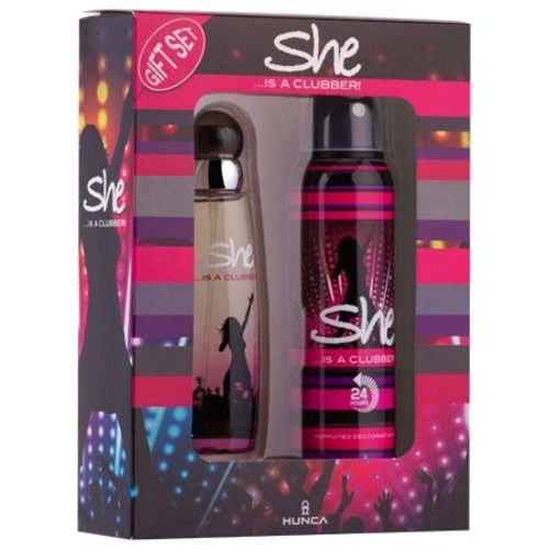 She She Is A Clubber Cadeauverpakking Edt Spray 50 Ml & Deo 150 Ml - 1 Stuks She She Is A Clubber Cadeauverpakking Edt Spray 50 Ml & Deo 150 Ml - 1 Stuks