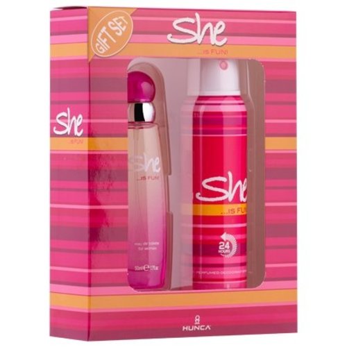 She She Is Fun Cadeauverpakking Edt Spray 50 Ml & Deo 150 Ml - 1 Stuks She She Is Fun Cadeauverpakking Edt Spray 50 Ml & Deo 150 Ml - 1 Stuks