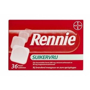 Rennie Rennie Suikervrij - 36 Tabletten