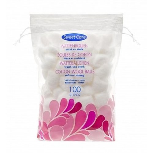 Sweet care Sweet Care Wattenbollen Wit - 100 Stuks