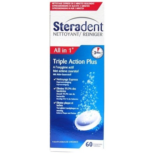 Steradent Steradent Tablet Triple Action - 60 Tabletten