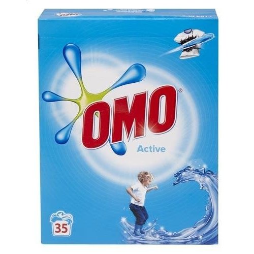 Omo Omo Waspoeder Active Witte Was - 2.45 Kg