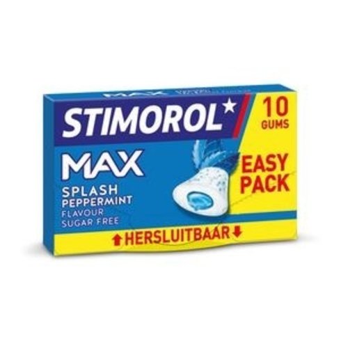 Stimorol Stimorol Max Splash Pepermunt 10 Gums Stimorol Stimorol Max Splash Pepermunt 10 Gums