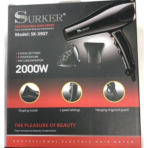 Surker Surker Professional Hair Dryer 2000w Modelsk-3907